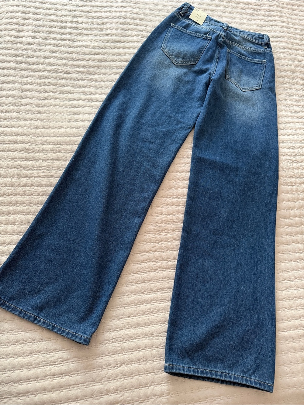 1030 TEN THIRTY Wide Leg Blue Jeans "Baggy & Low Rise" 0/24 ❤️ - Picture 8 of 10